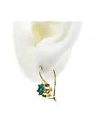 Серьги Изумруд 14-кв Желтое золото Винтаж изделия vec019y